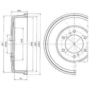 Гальмівний барабан Delphi BF461