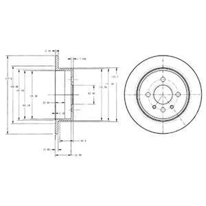 Диск гальмівний Delphi BG2202