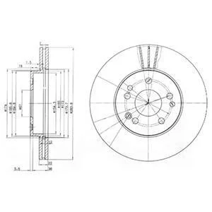 Тормозной диск Delphi BG2345