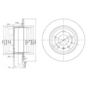 Диск тормозной OPEL Omega/Senator "R D270mm "86-94 Delphi BG2381