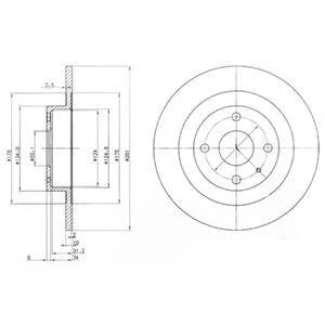 Тормозной диск Delphi BG3556