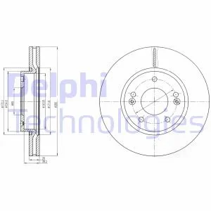 Гальмівний диск Delphi BG4281C