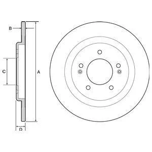 Тормозной диск Delphi BG4563C