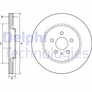 Тормозной диск Delphi BG4643C
