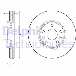 Гальмівний диск Delphi BG4815C