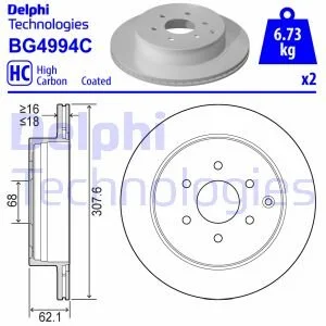 Гальмівний диск Delphi BG4994C