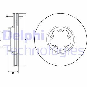 Тормозной диск Delphi BG9142C