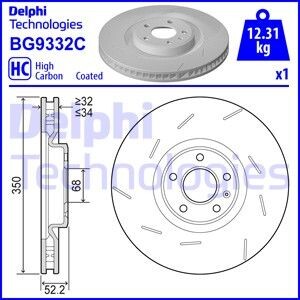 Тормозной диск Delphi BG9332C