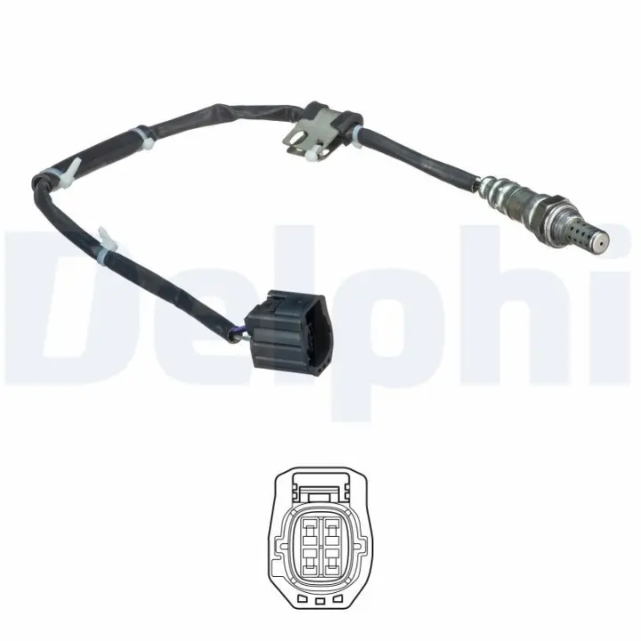 Лямбда-зонд (кількість дротів 4, 546мм) MAZDA 6 1.8/2.0/2.3 01.02-02.08 Delphi ES2052012B1 (фото 1)