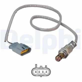 Лямбда-зонд (кількість дротів 4, 580мм) ALFA ROMEO MITO FIAT 500, 500 C, PANDA, PUNTO LANCIA YPSILON 1.2-1.4LPG 07.07- Delphi ES2107312B1
