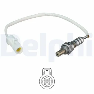 Лямбда-зонд (кількість дротів 4, 385мм) FORD B-MAX, FIESTA, FIESTA VI 1.25-1.6 06.08- Delphi ES2108712B1