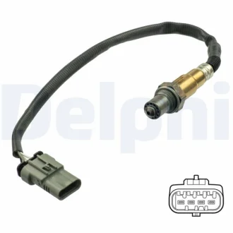Лямбда-зонд (кількість дротів 4, 338мм) MG HS, ZS OPEL ADAM, ASTRA K, CORSA E, INSIGNIA B, INSIGNIA B COUNTRY, INSIGNIA B GRAND SPORT, KARL, MOKKA / MOKKA X 1.0-1.5 07.14- Delphi ES2109412B1