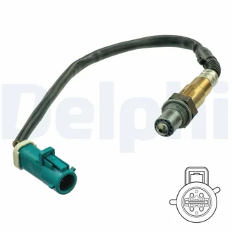 Лямбда-зонд (кількість дротів 4, 371мм) FORD C-MAX, C-MAX II, FOCUS C-MAX, FOCUS II, FOCUS III, GRAND C-MAX 1.4-1.6LPG 10.03-02.20 Delphi ES2109512B1