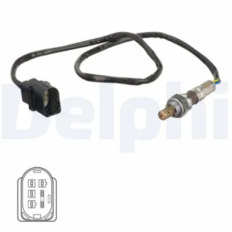 Лямбда-зонд (кількість дротів 5, 810мм) SEAT AROSA, CORDOBA, CORDOBA VARIO, IBIZA II, IBIZA III, INCA SKODA FABIA I, FABIA I PRAKTIK VW CADDY II, LUPO I, POLO, POLO III 1.4 04.96-04.12 Delphi ES2109912B1