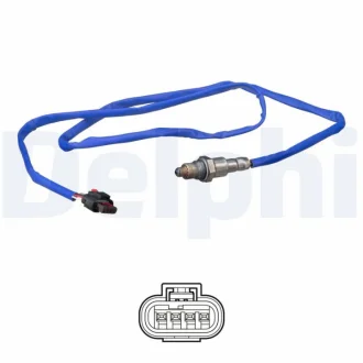 Лямбда-зонд (кількість дротів 4, 760мм) FORD C-MAX II, FOCUS III, GRAND C-MAX, KUGA II, TOURNEO CONNECT V408 NADWOZIE WIELKO, TRANSIT CONNECT V408 1.0/1.0ALK/1.5 02.12- Delphi ES2112312B1