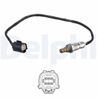 Лямбда-зонд (кількість дротів 5, 500мм) FORD B-MAX, C-MAX II, ECOSPORT, FIESTA VI, FOCUS III, GRAND C-MAX, KUGA II, MONDEO V, TOURNEO CONNECT V408 NADWOZIE WIELKO 1.5D 09.12- Delphi ES2114312B1