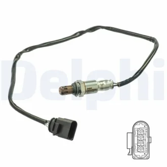 Лямбда-зонд (кількість дротів 4, 720мм) AUDI A3, Q2 SEAT ATECA, LEON, LEON SC, LEON ST SKODA KAROQ, OCTAVIA III, SUPERB III VW GOLF SPORTSVAN VII, GOLF VII, PASSAT ALLTRACK B8 1.0/1.4 11.14- Delphi ES2114812B1