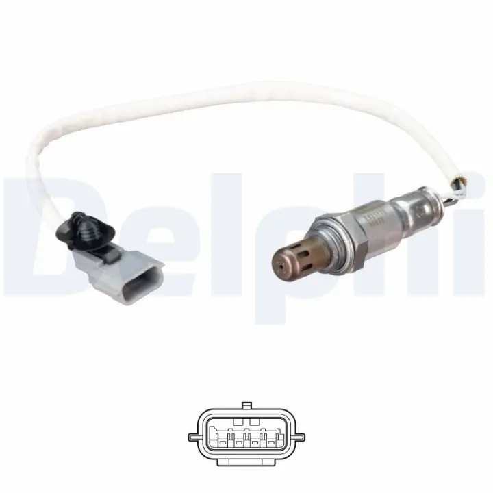 Лямбда-зонд (кількість дротів 4, 350мм) NISSAN JUKE, MICRA V, PULSAR, QASHQAI II 0.9/1.2 11.13- Delphi ES2117012B1 (фото 1)