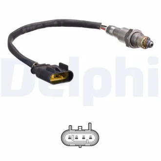 Лямбда-зонд (кількість дротів 4, 300мм) ABARTH 500 / 595 / 695, 500C / 595C / 695C ALFA ROMEO GIULIETTA, MITO FIAT 500L, DOBLO, DOBLO CARGO, FIORINO, TIPO LANCIA DELTA III 1.4-1.6D 11.07- Delphi ES2120112B1