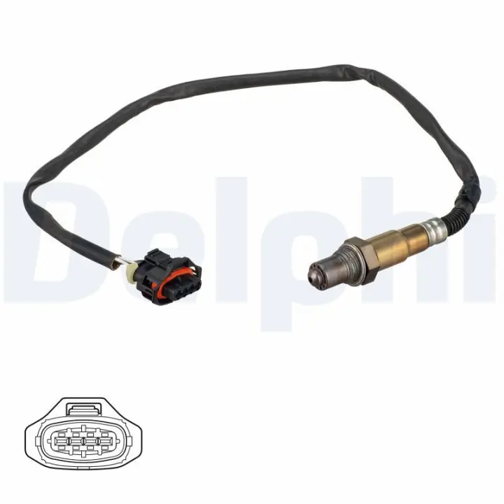 Лямбда-зонд (кількість дротів 4, 548мм) OPEL ASTRA J, ASTRA J GTC, INSIGNIA A, MOKKA / MOKKA X, ZAFIRA B, ZAFIRA C 1.6/1.8 07.08-12.19 Delphi ES2122512B1 (фото 1)