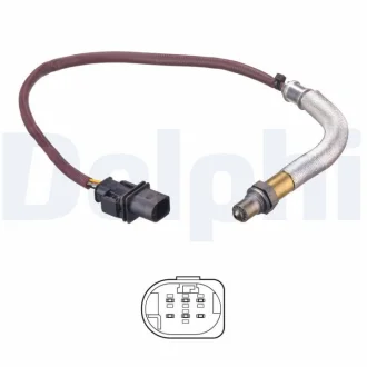 Лямбда-зонд (кількість дротів 5, 535мм) MERCEDES C (A205), C (C205), C (W205), C T-MODEL (S205), E (A238), E (C238), E (W212), E (W213), E T-MODEL (S213), GLC (C253), GLC (X253) 1.6-2.0H 07.13- Delphi ES2123812B1