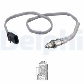 Лямбда-зонд (кількість дротів 4, 780мм) AUDI A1, A3, Q2, TT CUPRA FORMENTOR SEAT ATECA, LEON, LEON SC, LEON ST SKODA KAROQ, OCTAVIA III, OCTAVIA IV, SUPERB III VW ARTEON 1.8/2.0 09.12- Delphi ES2127212B1