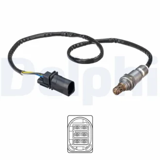 Лямбда-зонд (кількість дротів 5, 500мм) CHEVROLET TRAX OPEL ASTRA J, ASTRA J GTC, MERIVA B, MOKKA / MOKKA X, ZAFIRA C 1.6D 02.13- Delphi ES2130312B1