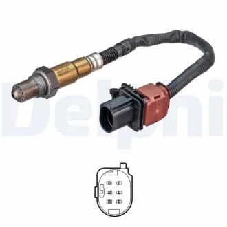 Лямбда-зонд (кількість дротів 5, 300мм) FORD C-MAX II, FOCUS IV, GRAND C-MAX 1.0/1.0H 10.12- Delphi ES2132612B1