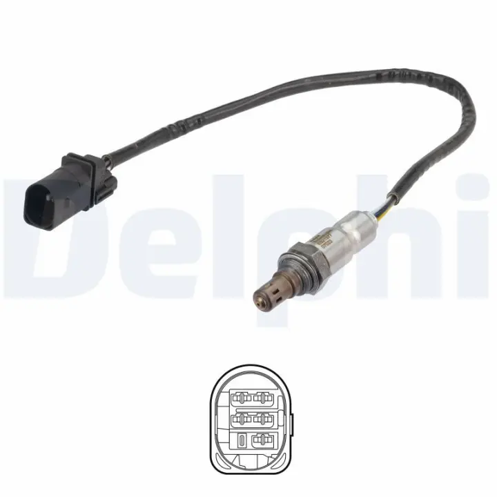 Лямбда-зонд (кількість дротів 5, 466мм) AUDI Q3 SEAT TARRACO SKODA KODIAQ I VW TIGUAN, TOURAN 1.6D/2.0D 05.15- Delphi ES2137712B1 (фото 1)