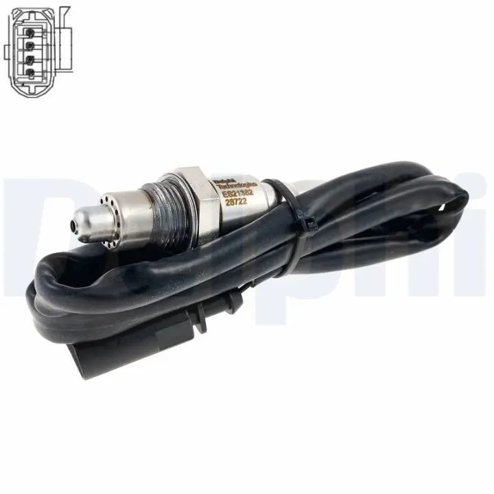Лямбда-зонд (кількість дротів 4, 655мм) SEAT IBIZA IV, IBIZA IV SC, IBIZA IV ST, TOLEDO IV SKODA FABIA III, FABIA III PRAKTIK, RAPID VW POLO V 1.2 01.14-12.22 Delphi ES2138212B1 (фото 1)