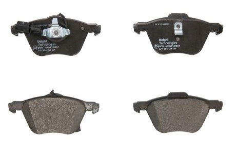 Тормозные колодки, дисковые Delphi LP1801