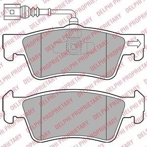 Тормозные колодки дисковые VW Touareg/Transporter/Multivan "R "03>> Delphi LP2086