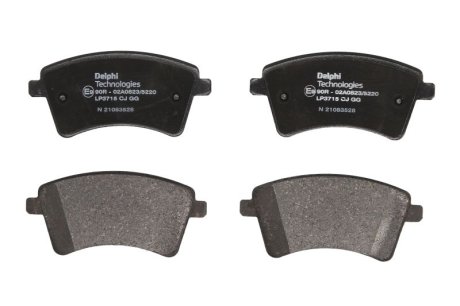 Тормозные колодки, дисковые Delphi LP3715