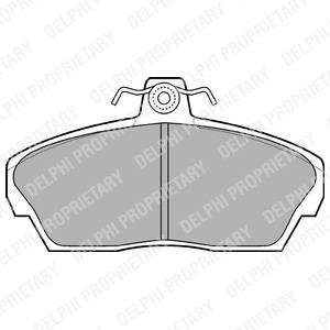 Тормозные колодки дисковые HONDA/ROVER Civic/25/45/200/400/800 ''F''91-06 Delphi LP911