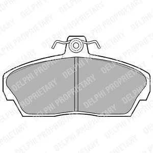 Тормозные колодки дисковые HONDA/ROVER Civic/25/45/200/400/800 ''F''91-06 Delphi LP911