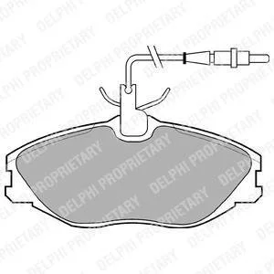 Гальмівні колодки дискові CITROEN/PEUGEOT Xsara/406/607 "F "96>> Delphi LP986