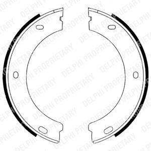 Тормозные колодки, барабанные Delphi LS1597