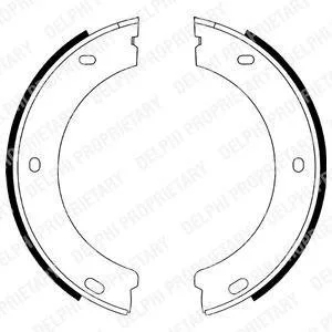 Тормозные колодки, барабанные Delphi LS1597