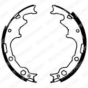 Тормозные колодки, барабанные Delphi LS1780