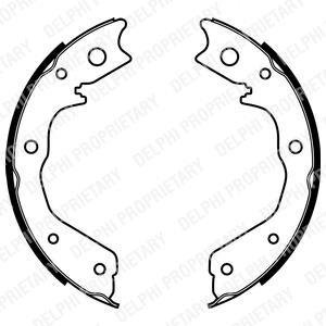 Тормозные колодки, барабанные Delphi LS1928