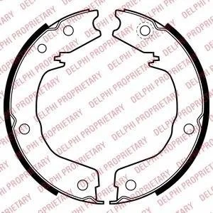 Тормозные колодки, барабанные Delphi LS2007