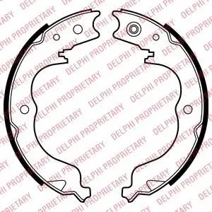Гальмівна колодка CITROEN C-CROSSER, C-CROSSER ENTERPRISE MITSUBISHI ENDEAVOR, GRANDIS, LANCER VIII, OUTLANDER II, OUTLANDER III PEUGEOT 4007 SUBARU FORESTER, IMPREZA, LEGACY V 1.5-3.8 01.03- Delphi LS2008 (фото 1)
