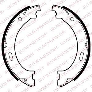 Тормозные колодки, барабанные Delphi LS2041