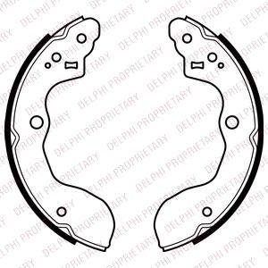 Тормозные колодки, барабанные Delphi LS2071
