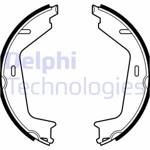 Комплект гальмівних колодок з 4 шт. барабанів Delphi LS2144
