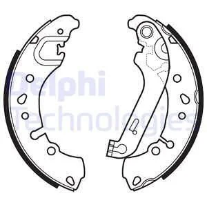 Тормозные колодки, барабанные Delphi LS2151