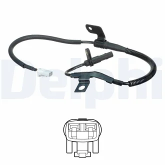 Датчик ABS передн Лів KIA SORENTO I 2.5D/3.3 05.06-12.11 Delphi SS20621