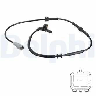 Датчик ABS задн Лів CITROEN BERLINGO, BERLINGO/MINIVAN, XSARA PICASSO PEUGEOT PARTNER, PARTNER ORIGIN, PARTNER ORIGIN/MINIVAN, PARTNER/MINIVAN 1.1-Electric 06.96-12.15 Delphi SS20761