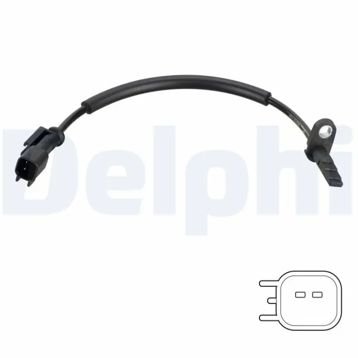 Датчик ABS передн лів/прав FORD TOURNEO CUSTOM V362, TRANSIT, TRANSIT CUSTOM V362, TRANSIT V363 2.0D/2.0DH/2.2D 10.11- Delphi SS20779 (фото 1)