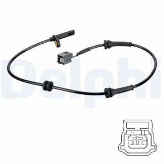 Датчик ABS передн Лів/Прав NISSAN QASHQAI II, X-TRAIL III RENAULT KOLEOS II 1.2-2.5 11.13- Delphi SS20796